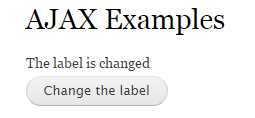 label after ajax
